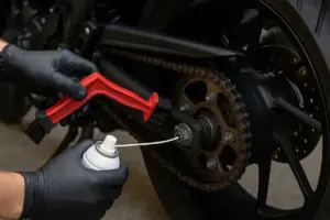 Come pulire correttamente la catena della moto? Accorgimenti che allungano la durata