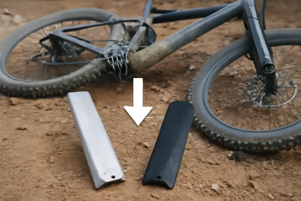 Protezioni telaio in alluminio o plastica: quale materiale dura di più se cadi davvero?