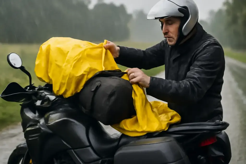 Antipioggia per borse e bauletti moto: il trucco usato dai viaggiatori esperti che evita sorprese