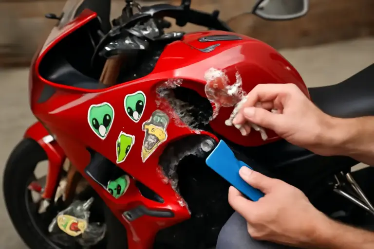 Cosa succede se si usano adesivi non specifici per moto su carene e serbatoio? Danni possibili e soluzioni pratiche
